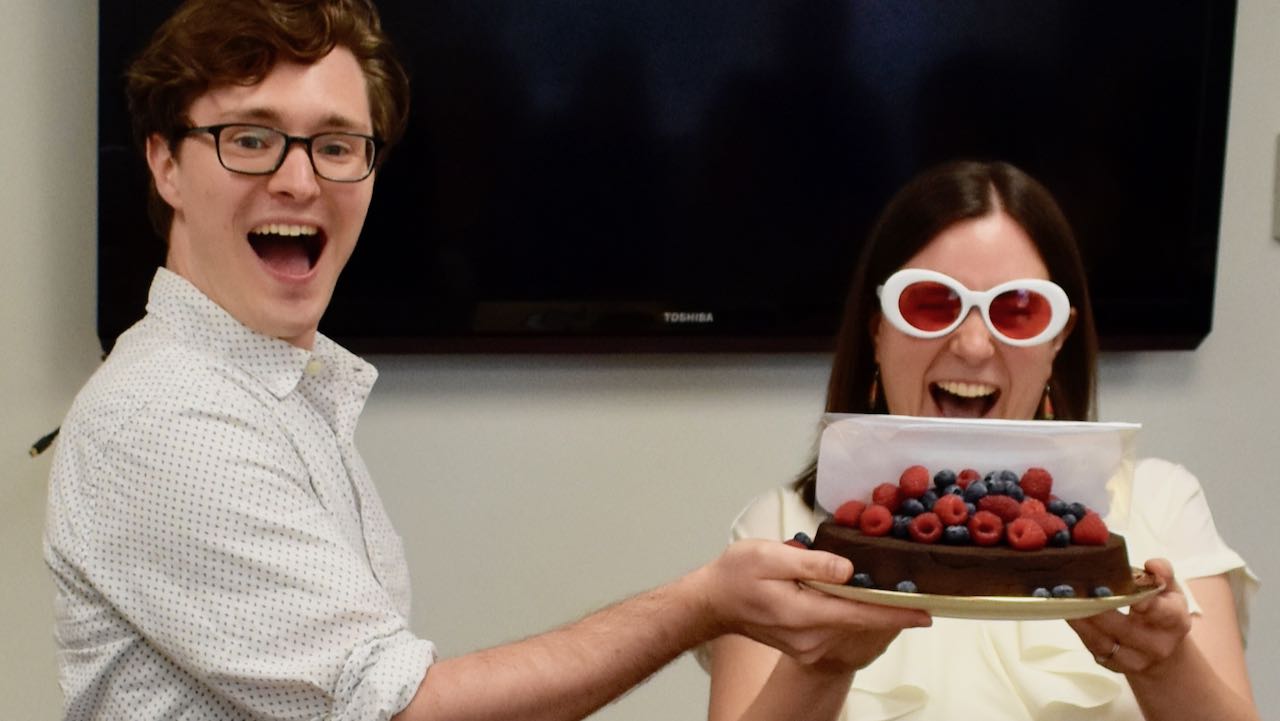 Laurel Perkins receives her PhD (cake)