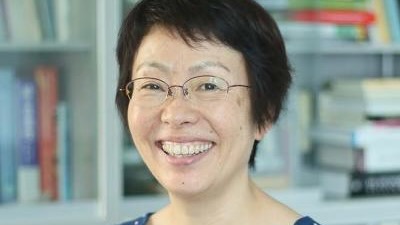 Close portrait of a woman, Reiko Mazuka.