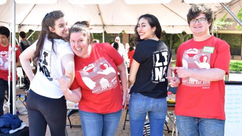 Linguistics students at Maryland Day